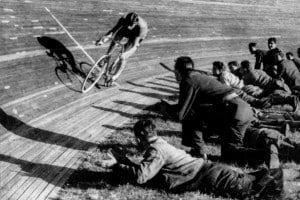Fausto coppi, velodromo Vigorelli di Milano, 1942