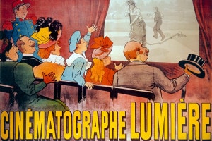 Manifesto per il cinematografo dei fratelli Lumière: L'Arroseur arrose,1895, Museo della Pubblicità, Parigi