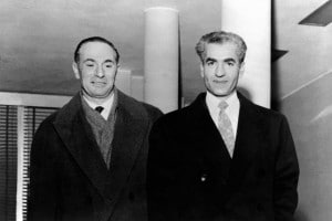 Enrico Mattei con lo Scià dell'Iran in Italia, 1960 circa
