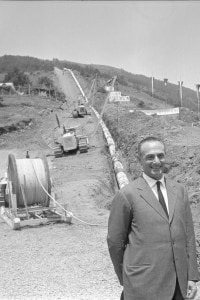 Enrico Mattei e l'avvio ufficiale della costruzione del gasdotto centroeuropeo, 1961