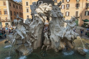 Fontana dei Quattro Fiumi in piazza Navona di Bernini