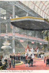 La regina Vittoria apre l’Esposizione al Crystal Palace di Hyde Park. Londra, 1851