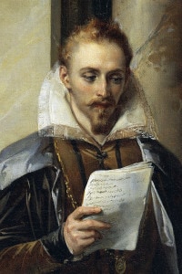 Torquato Tasso mentre legge una sua poesia alla corte estense: dipinto del 1842 di Francesco Podesti