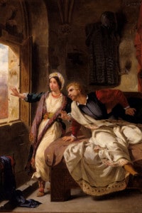 Rebecca e Ivanhoe ferito di Delacroix, 1823