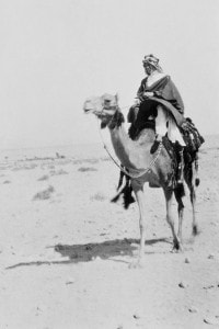 Lawrence d'Arabia durante la Rivolta araba. Odierna Giordania, 1916-1918