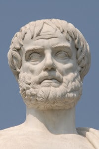 Statua di Aristotele. Aristotls's park (Grecia)