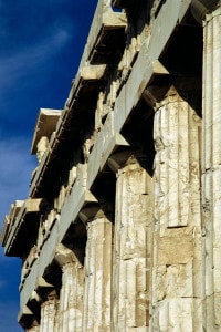 Colonne del frontone ovest del Partenone (Patrimonio Mondiale dell'UNESCO)