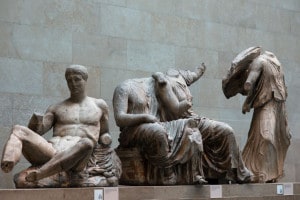 Dioniso, Dio del vino, e altre statue greche: parte dei marmi di Elgin, British Museum, Londra