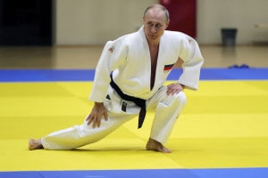 Vladimir Putin in allenamento a Sochi, il 14 febbraio 2019