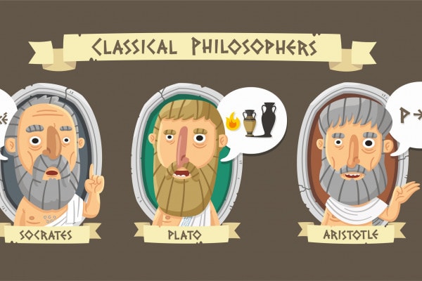 Socrate, Platone e Aristotele a confronto