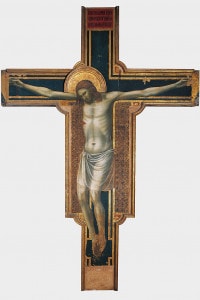 Crocifisso di Rimini di Giotto, conservato nel Tempio Malatestiano. Dimensioni: 430 x 303 cm.