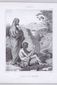 Giotto e Cimabue, da "L'Artiste", 7 luglio 1844. Artista: Armand Tranquille Vastine