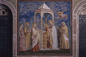 Presentazione di Gesù al Tempio: affresco di Giotto nella Cappella degli Scrovegni a Padova