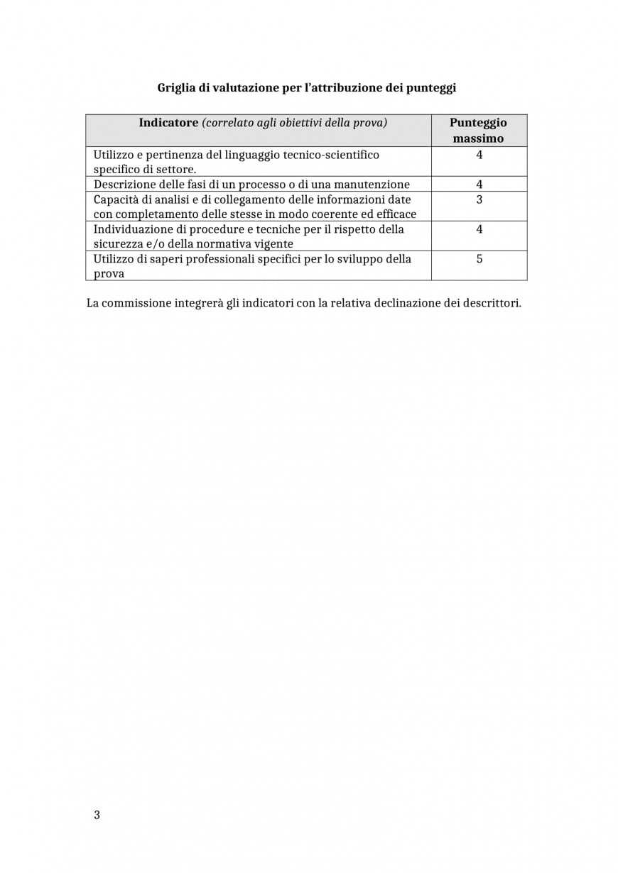 Seconda prova maturità, istituto professionale gestione delle acque