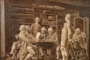 Riunione degli enciclopedisti a casa di Diderot