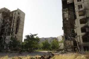La città di Mariupol dopo l'assedio, 28 agosto 2022