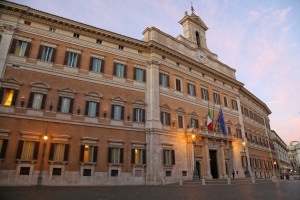 Palazzo Montecitorio a Roma, sede della Camera dei Deputati