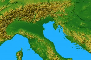 L'Italia fisica: descrizione e cartina