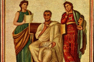 Virgilio con Clio e Melpomene