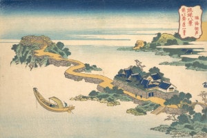 Suono del lago a Rinkai di Hokusai, dalla serie "Otto vedute delle isole Ryukyu", 1832