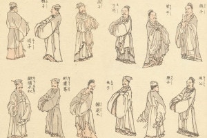 Sacerdoti di Katsushika Hokusai, una raccolta di schizzi xilografici