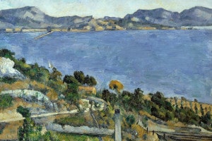 Le Golfe de Marseille vu de L'Estaque di Paul Cezanne, 1878. 0,59 x 0,73 m. Orsay Museum, Paris