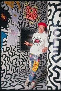 Keith Haring nel suo negozio "Pop Shop"