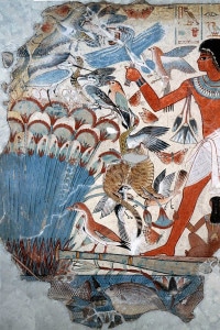 Scena di caccia rappresentata sulla tomba di Nebamon