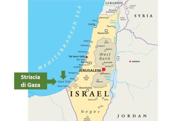 Collana Ciondolo Mappa Israele E Palestina In Acciaio Inossidabile Oro – Gioiello Con Parola Palestinese – Catena 50cm