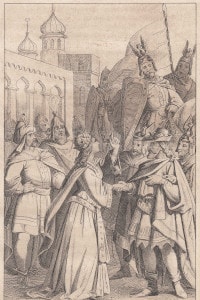 Illustrazione di una scena dalla Canzone dei Nibelunghi