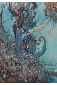 La Sirenetta di Hans Christian Andersen illustrata da Edmund Dulac.