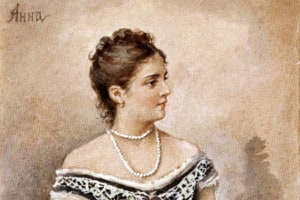 Illustrazione di Anna Karenina, protagonista del romanzo di Lev Tolstoj