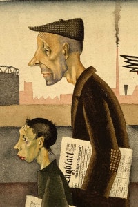 Newspaper people di Georg Scholz, artista della Nuova Oggettività tedesca